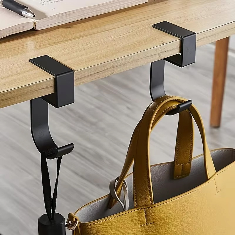 Desk Setup Black And White - Schreibtischhaken-Organizer mit rutschfestem Design, elegant in
