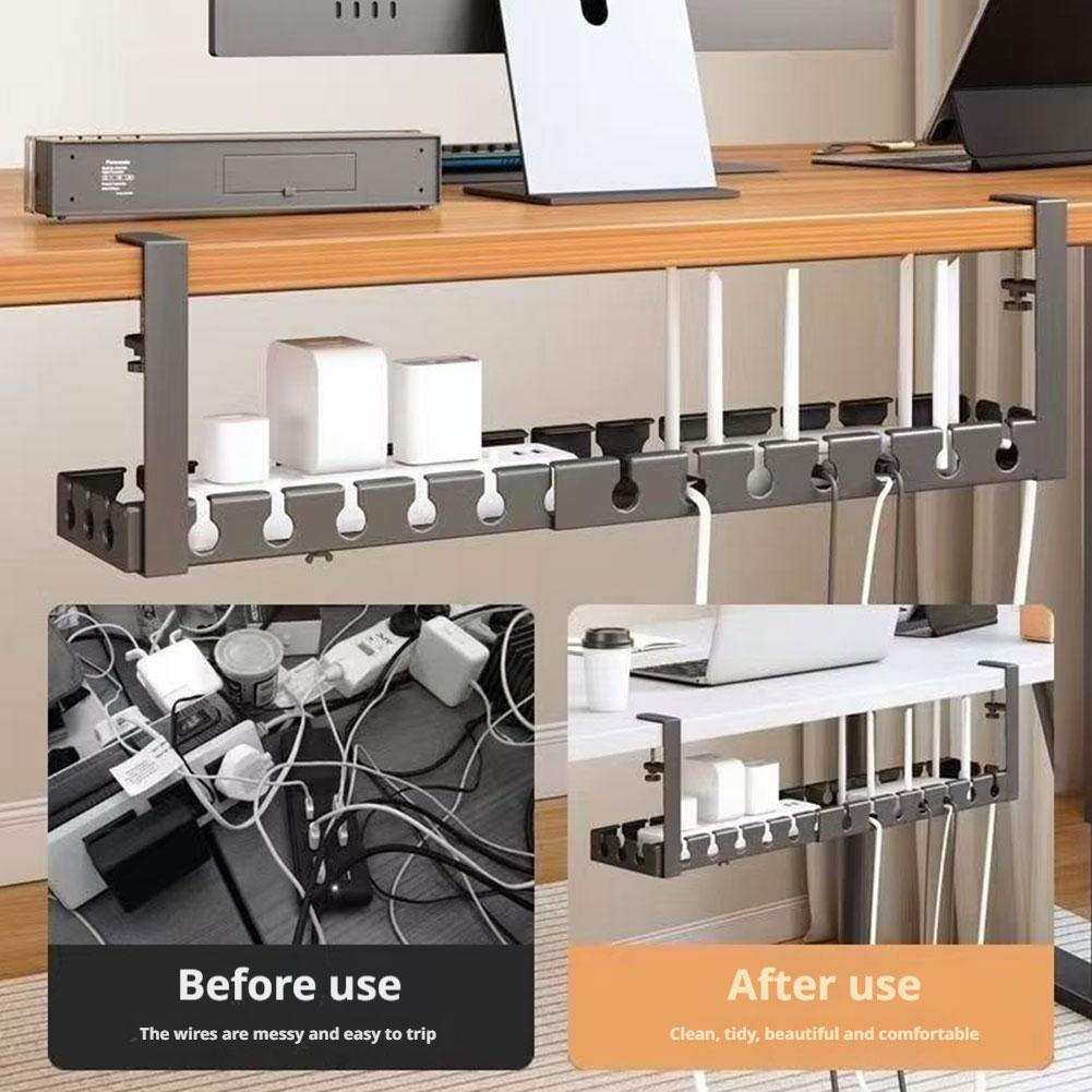Desk Setup Organizer - Ausziehbares Kabelmanagement unter dem Schreibtisch, kein