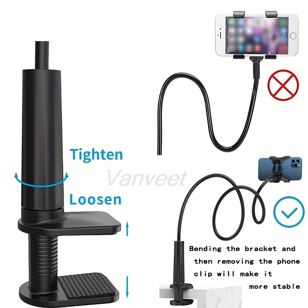 Desk Setup Stand - 360 ° Flexibler Handyhalter für Bett
