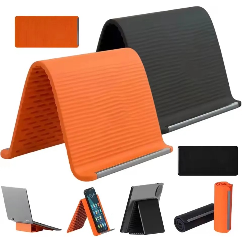 Desk Setup Stand - Flexibler, faltbarer Silikon-Handyhalter, tragbarer, verstellbarer Multi-Winkel-Desktop-Ständer