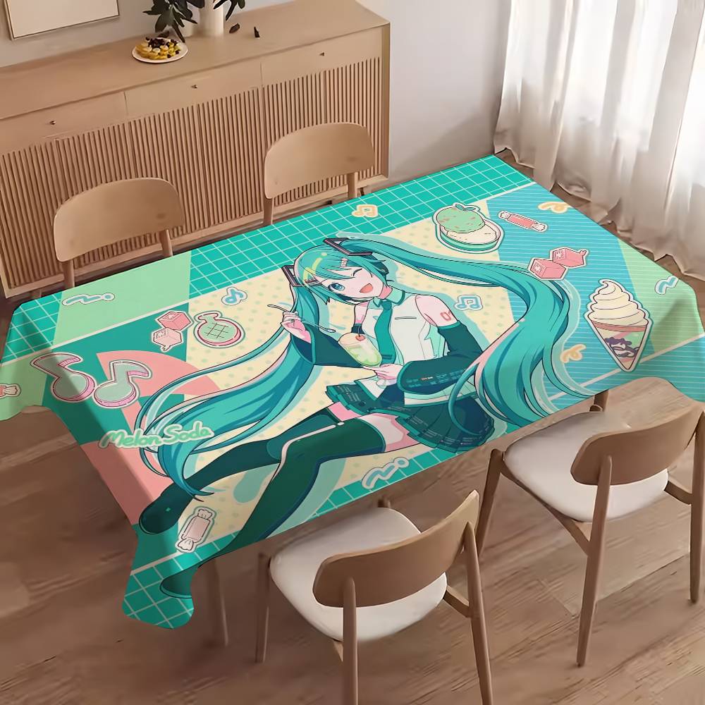 Desk Setup Wallpaper - Cartoon H-Hatsunees Niedliche M-Mikuu Tischdecke für