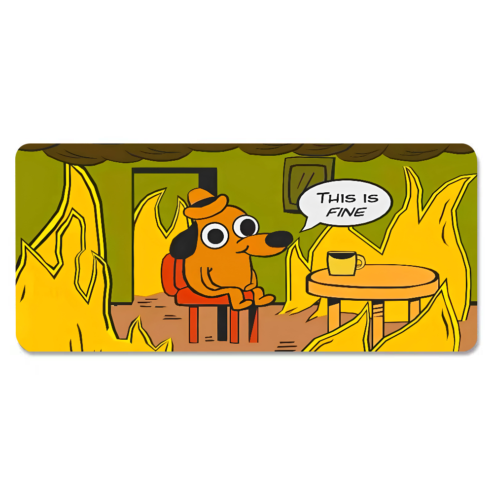 This Is Fine Dog Dackel-Mauspa – Desk Setup Mat Bewertung und Preis