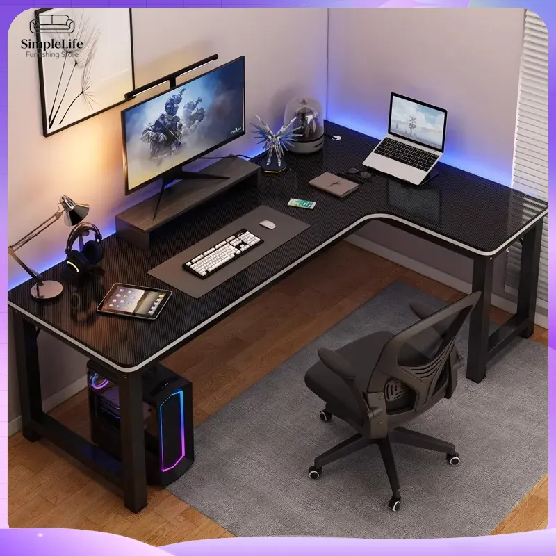 Eck-Gaming-Schreibtisch Comput – Desk Setup Dual Monitor And Laptop Bewertung und Preis