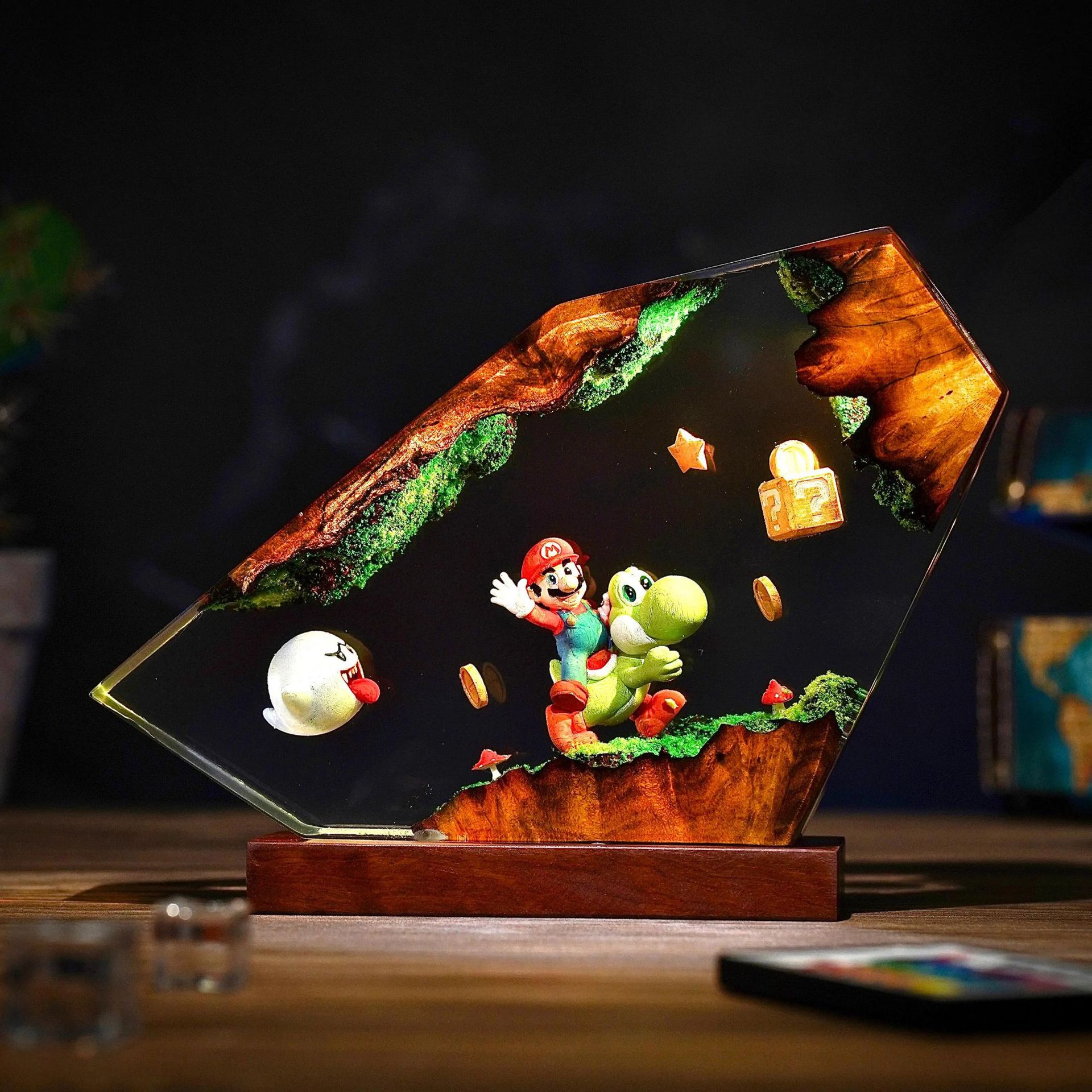 Tischlampe aus Kunstharz mit C – Desk Setup Decor Bewertung und Preis
