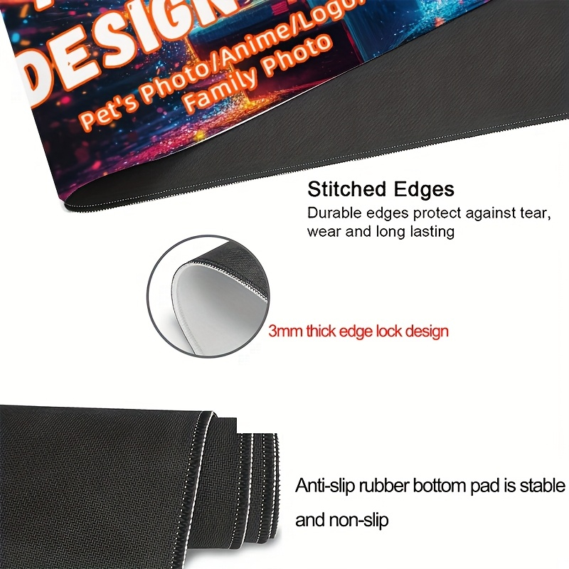 Personalisiertes Mauspad mit I – Rubber Mat Desk Bewertung und Preis
