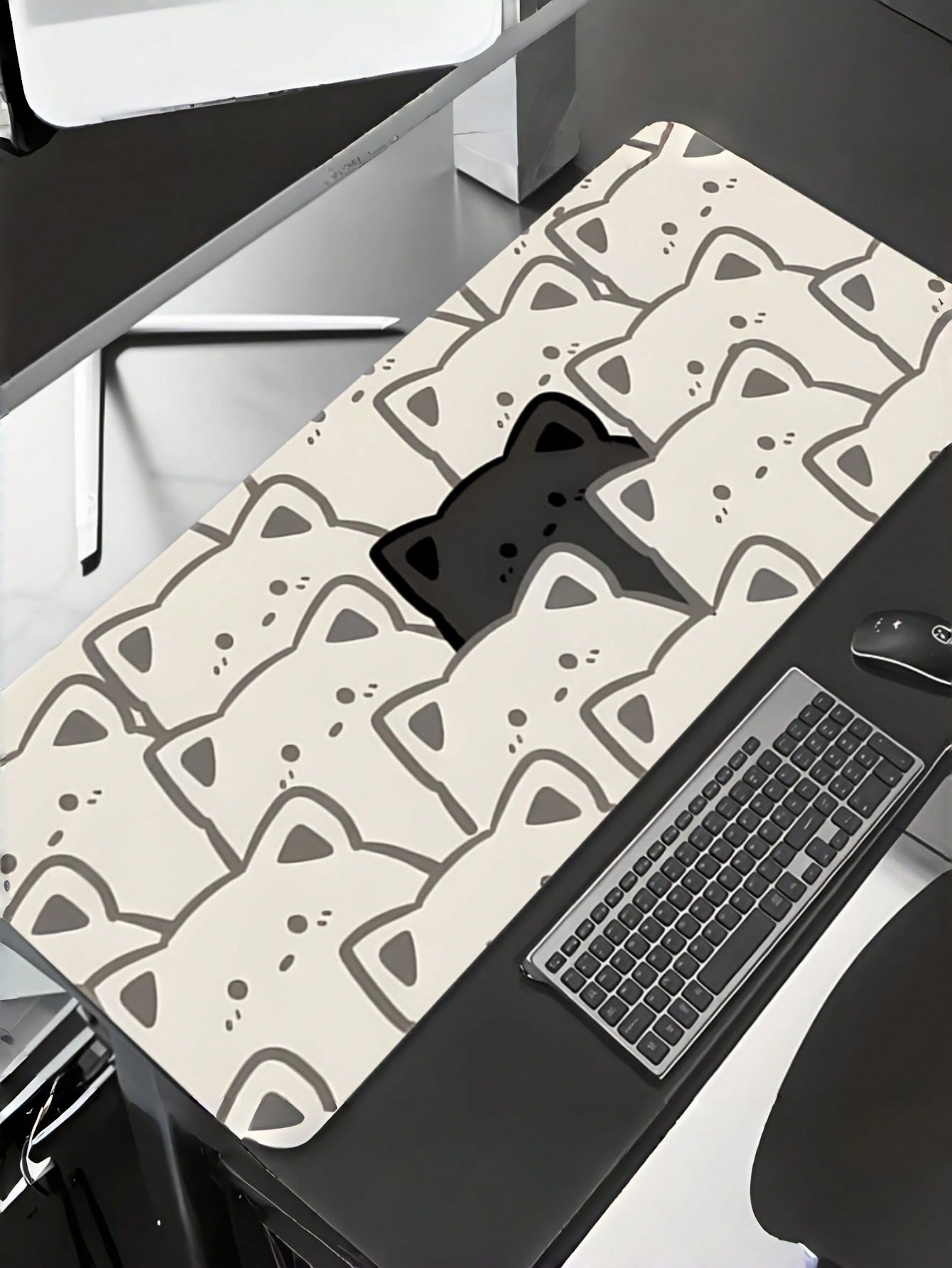 1 Stück Großes Hochwertiges Ru – Desk Setup Black And White Bewertung und Preis