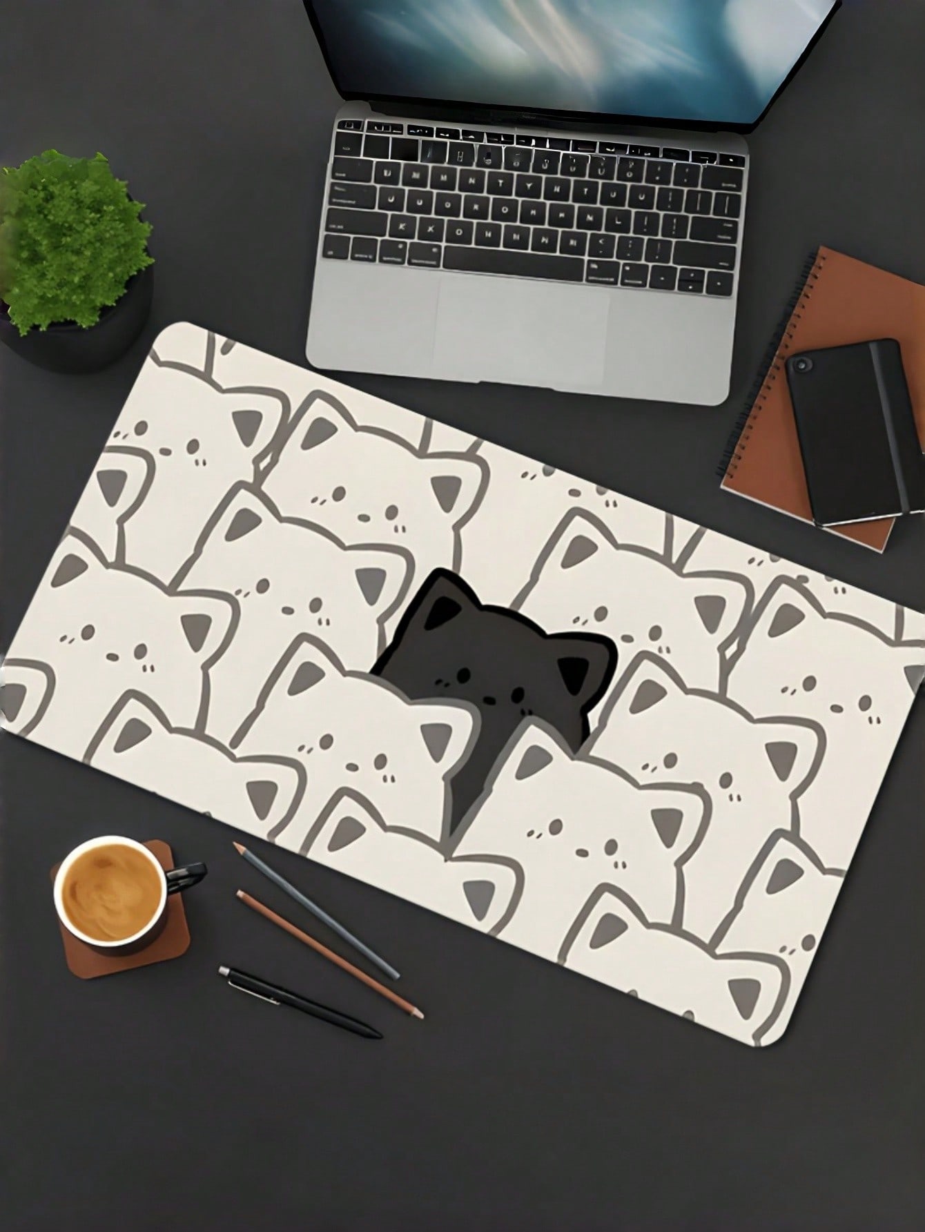 1 Stück Großes Hochwertiges Ru – Desk Setup Black And White Bewertung und Preis