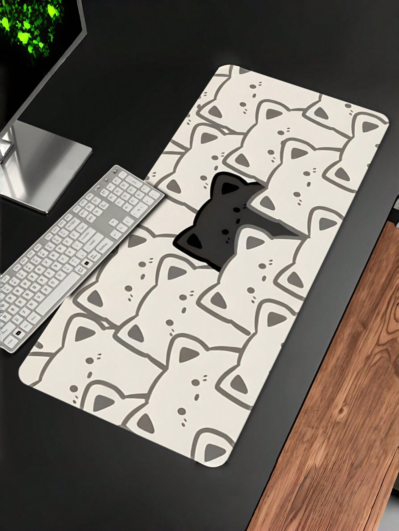 1 Stück Großes Hochwertiges Ru – Desk Setup Black And White Bewertung und Preis