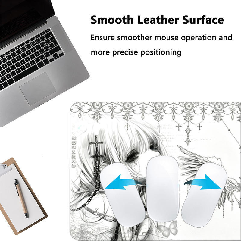 Leder-Mauspad Schwarz Weiß Ani – Desk Setup Mat Bewertung und Preis